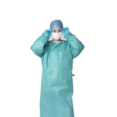 Unisex Tie-On/Velcro Disposable Surgical Gown In Blue/Green 35- 50gsm
