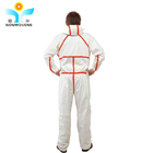 55gsm PP SMS Non Woven Protective Coverall Hooded Disposable Protective Suit For Industry Dustproof