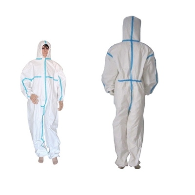 PP/SMS/Microporous Fabric Disposable Protective Coverall With Elastic Waist